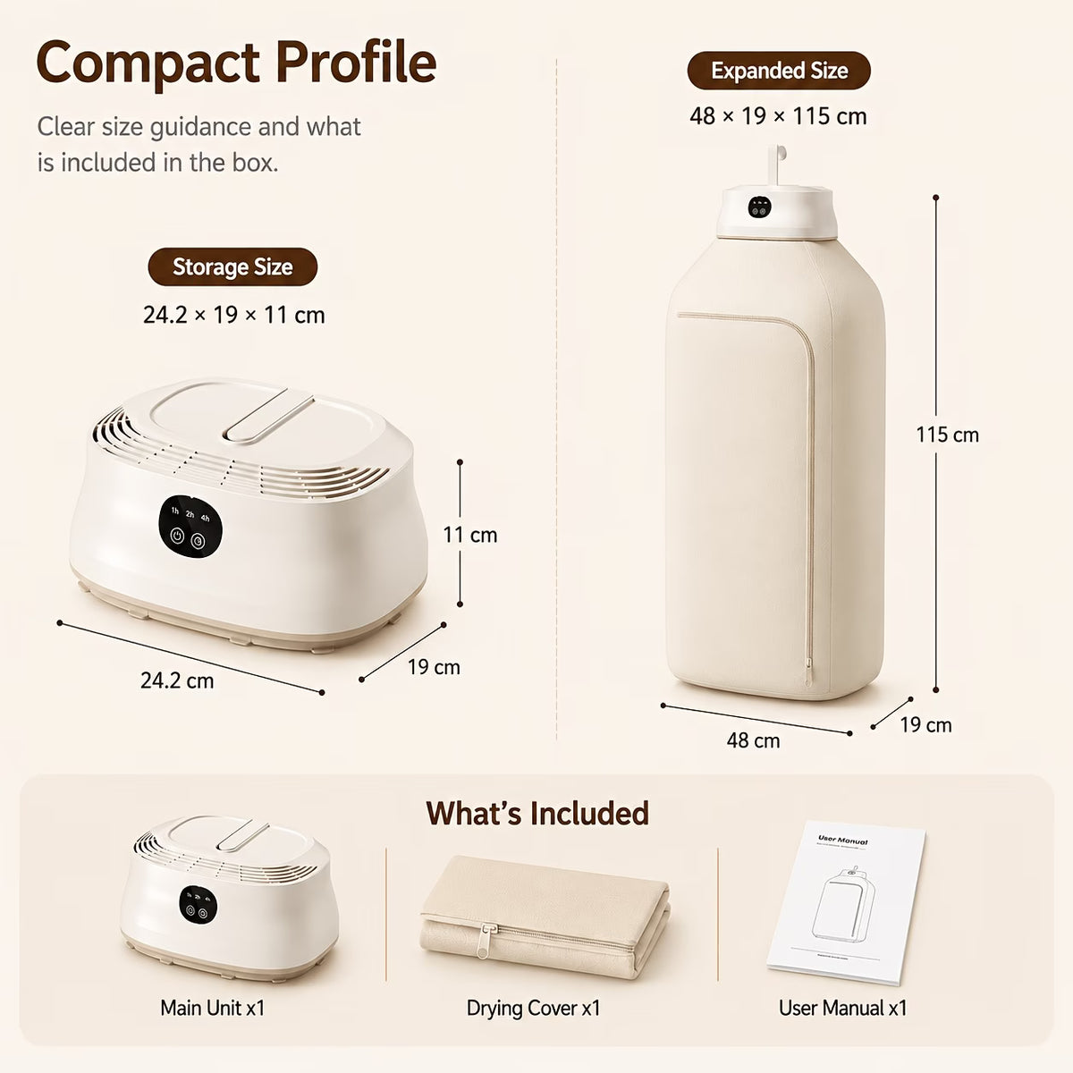 Electric Clothes Dryer | Portable Folding Indoor Drying Cabinet | Fast Warm Air Drying
