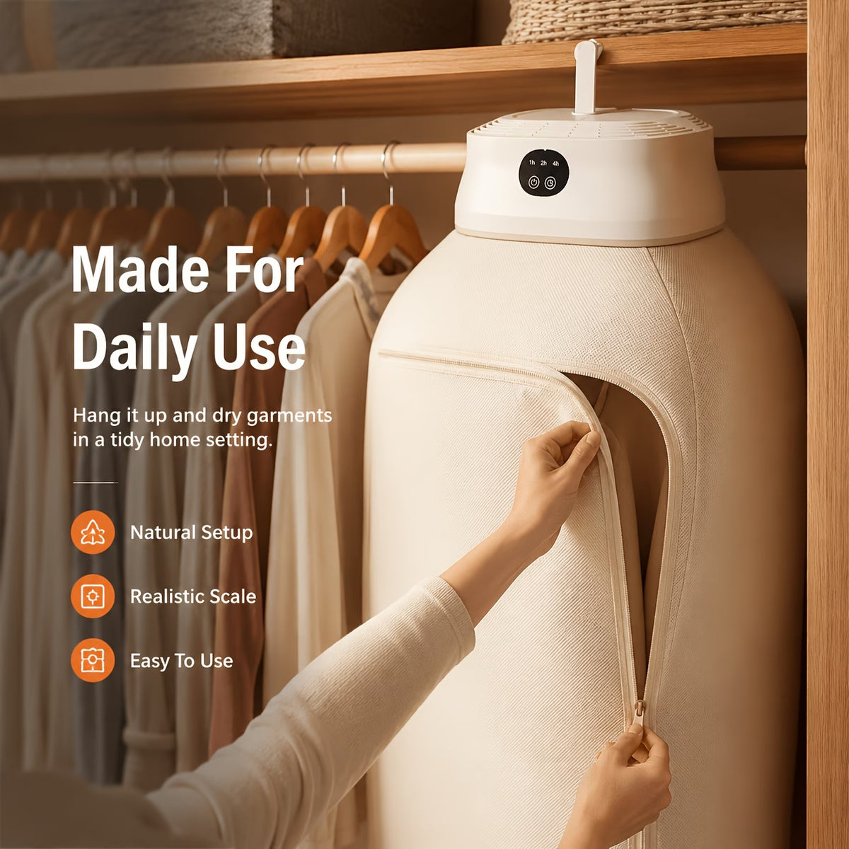 Electric Clothes Dryer | Portable Folding Indoor Drying Cabinet | Fast Warm Air Drying